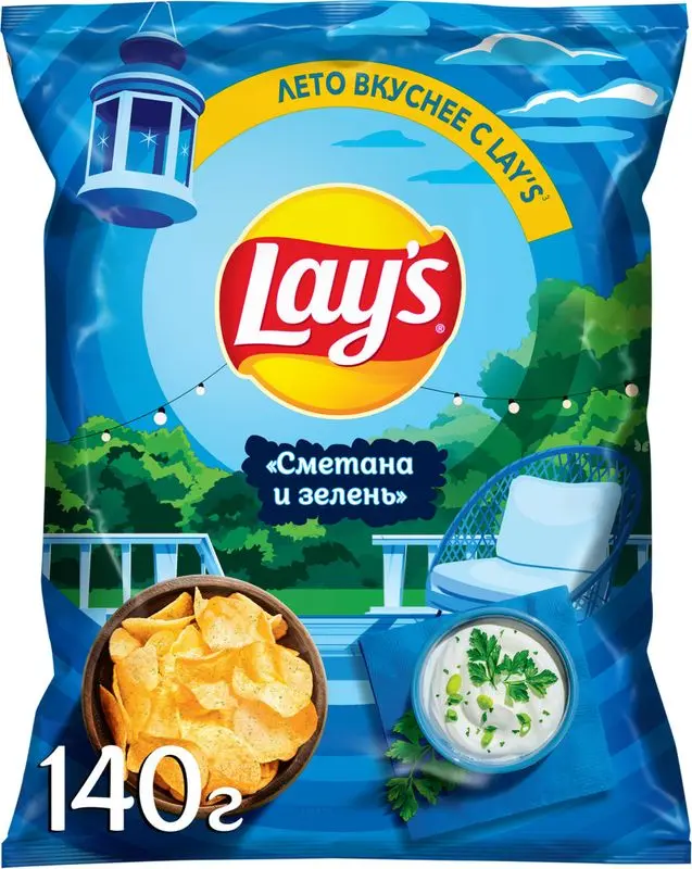 Lay's Сметана и Лук 140г