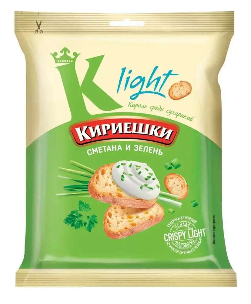Кириешки Сметана с зеленью 80 гр